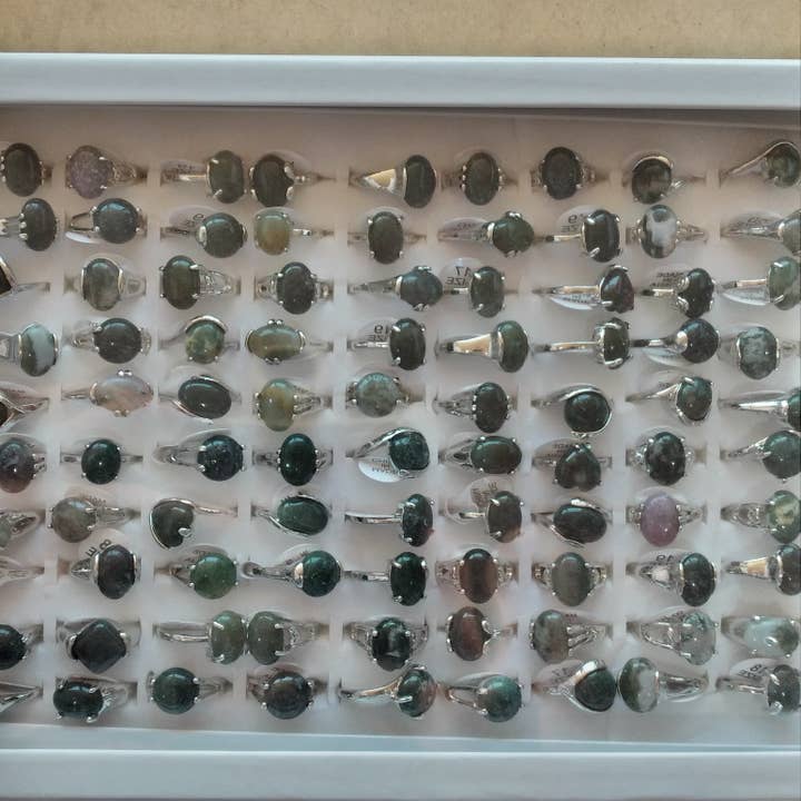 Keystone Crystals - Wholesale Jewelry Set - Gemstone Rings Assortment – 100 or 50 Mixed Stone Rings3