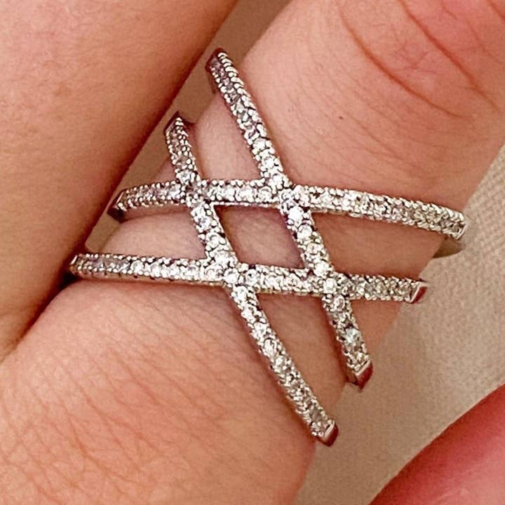 Brooklyn Silver Statement Ring for wholesale by Blush & Co