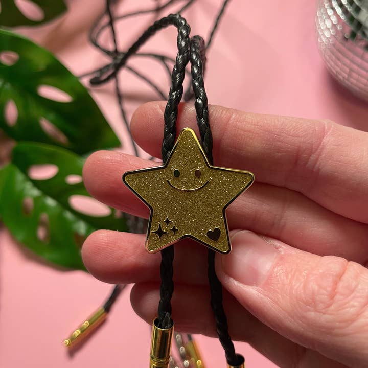 Drawings by Nicole - Wholesale Jewelry - Men's - Smiley Star Bolo Ties, jewelry for him her unisex necklace