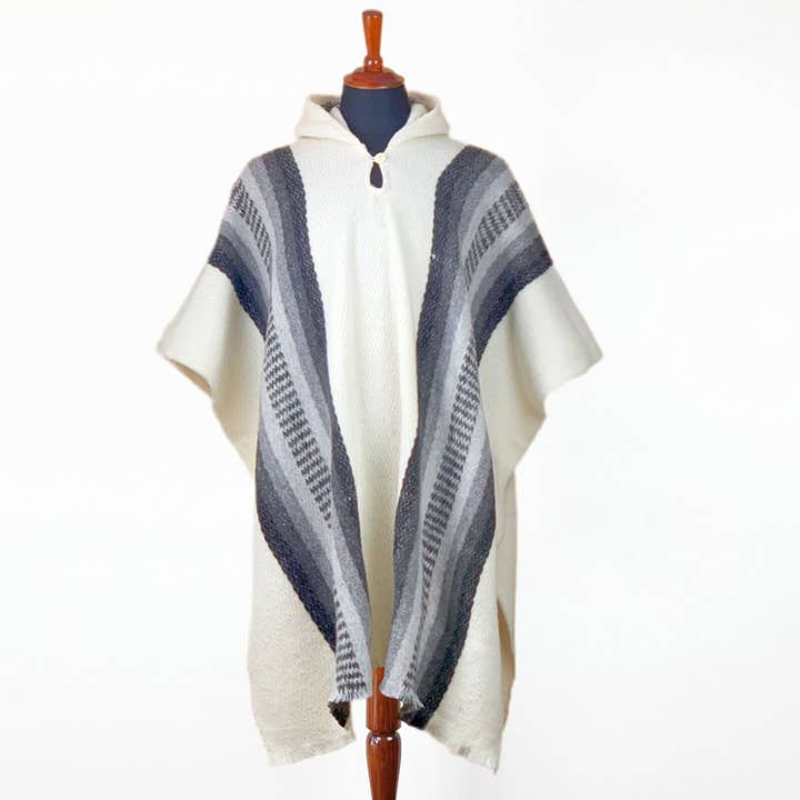 ECUALAMA - Wholesale Poncho - Uniseks - Llama wol uniseks Zuid-Amerikaanse handgeweven poncho4