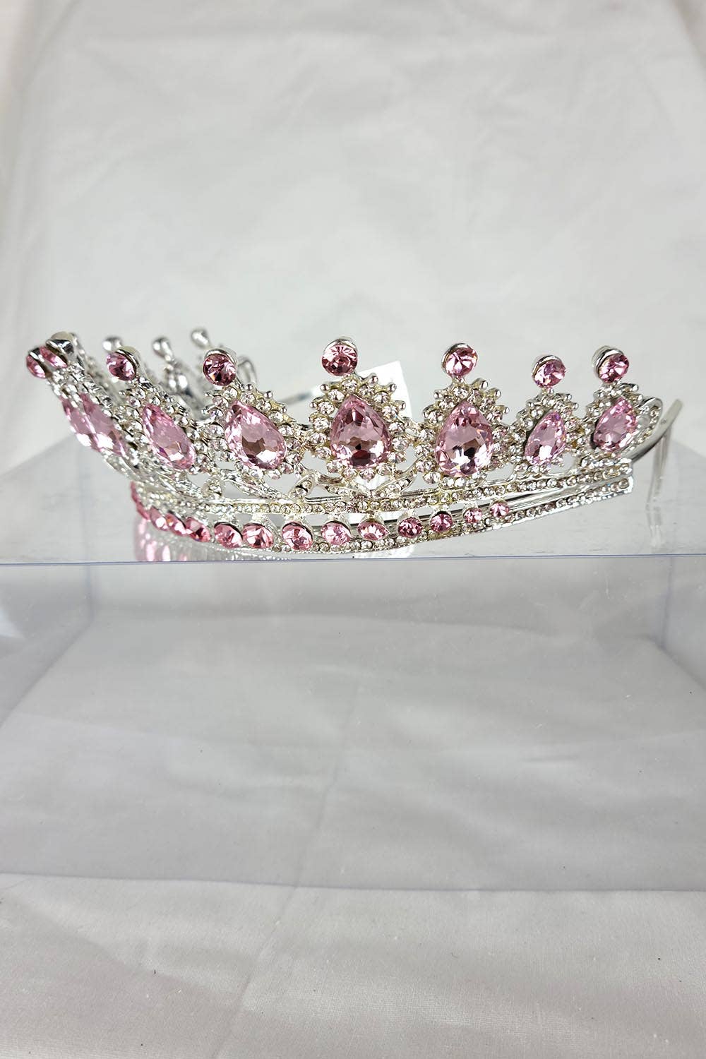 Chicas - Wholesale Tiara - Women's - One Size Fits All Metal Tiara With Jewel Rhinestones HT879-14