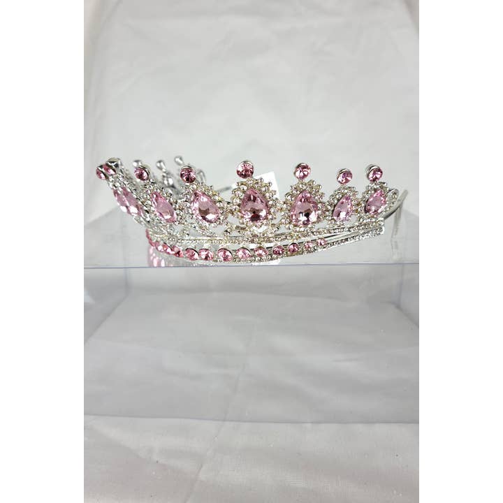 Chicas - Wholesale Tiara - Women's - One Size Fits All Metal Tiara With Jewel Rhinestones HT879-14