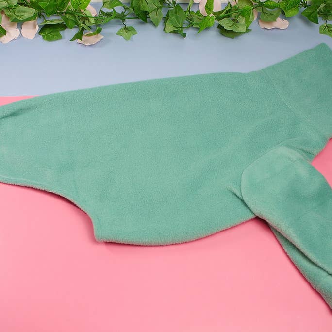 Sighthound water resistant fleece - blue shades with sleeves for wholesale by Bella Katee Pets