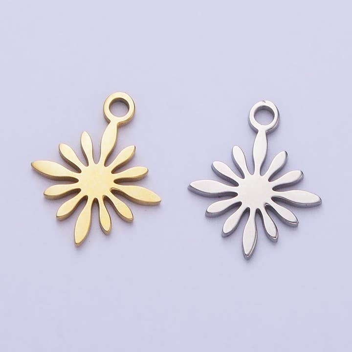 Hängsmycke i rostfritt stål med himmelska stjärnor, sol och blomma i guld och silver | P-905 för wholesale av Aim Eternal