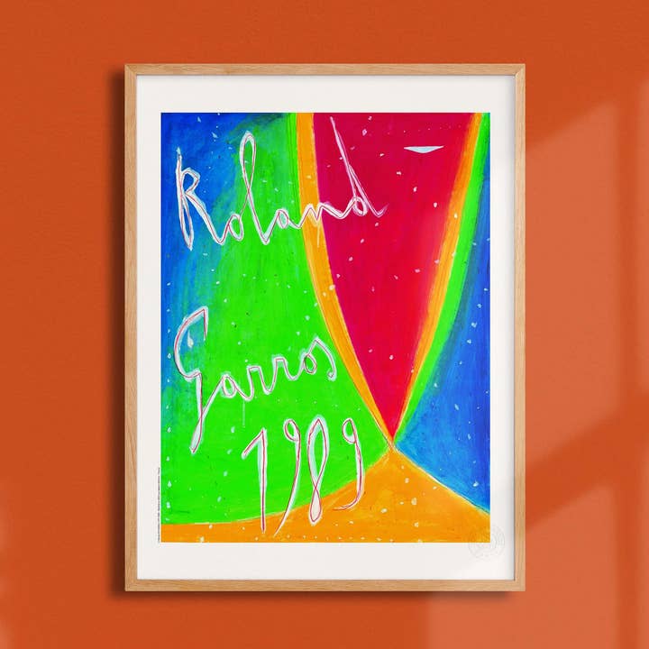 Affiche Roland-Garros Nicola DE Maria, 1989 - FFT0010 pour la vente par Oneart