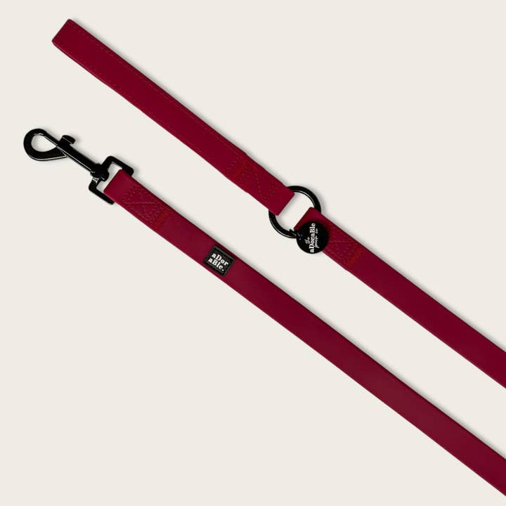HydroFlex™ Two-tone Waterproof Dog Lead - Mulberry for wholesale by The aDoraBle Pooch Company