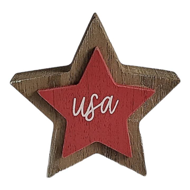 PS-8302 - Red USA 3D Star for wholesale by Collins Painting & Design