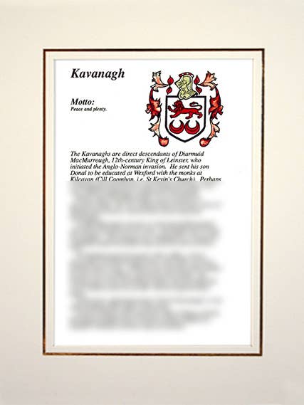 Kavanagh for engroshandel hos Family Histories