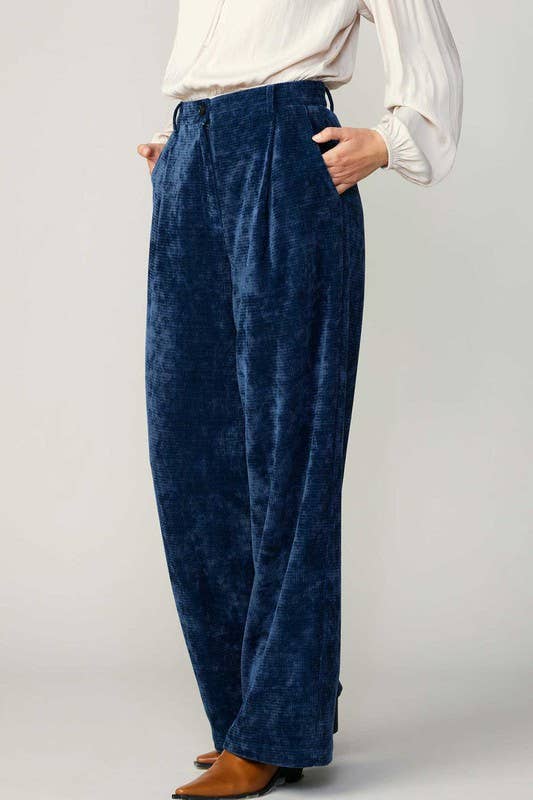 Current Air – wholesale Pants – Women's – Corduroy High Waist Wide Pants2