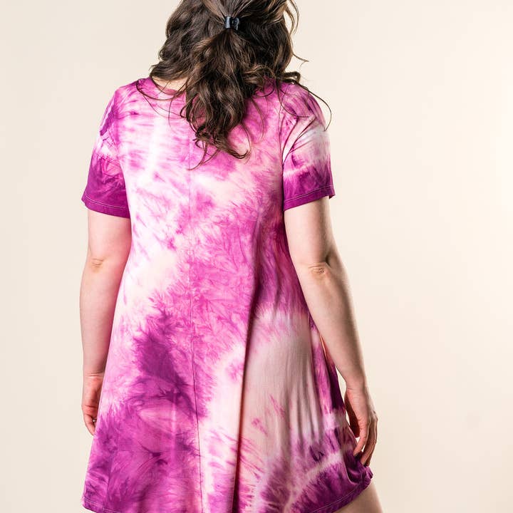 Christine Shirley - Wholesale Dress - Women's - Bamboo Dress with Pockets - Short Sleeve V-Neck