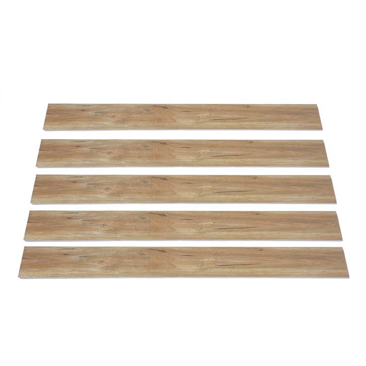 FIXTUREDISPLAYS - Wholesale Wall Tile - 5PK 12 Sq.Ft Interlocking Luxury Vinyl Flooring Tile 48X7.2 Brick of Wood Grain 15970 Vinyl Flooring6
