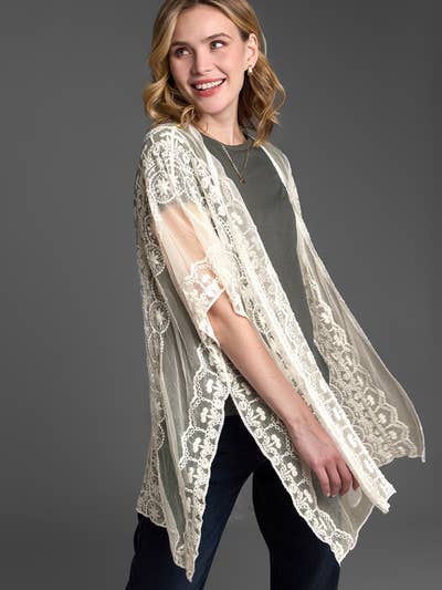 SAACHI - Wholesale Kimono - Women's - Lace Kimono