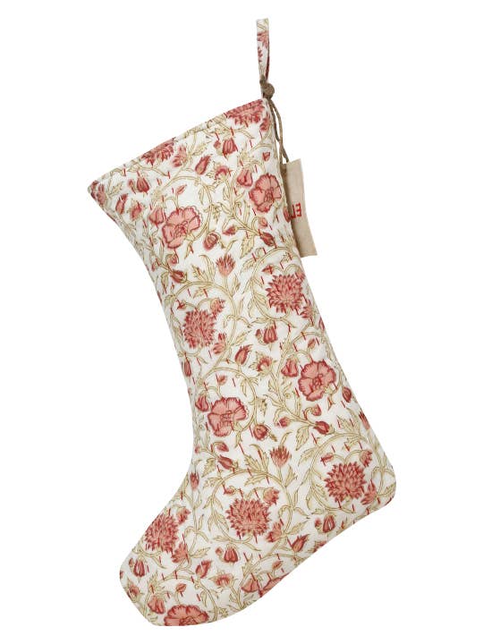Eyda Homes - Wholesale Holiday Stocking - Kantha Block Print Christmas Stocking | Holiday Decor2