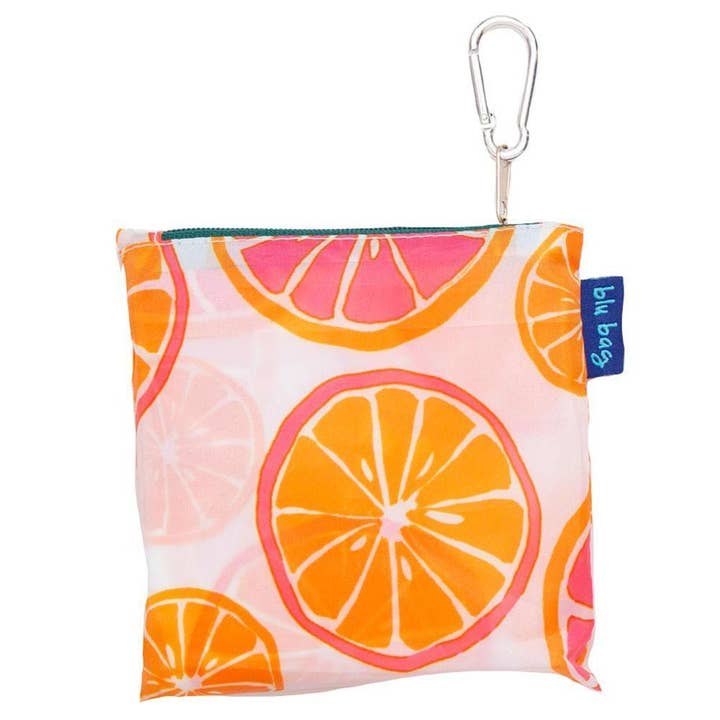 rockflowerpaper - Wholesale Grocery/Shopping Bag - CITRUS RED blu Bag Reusable Shopper Tote