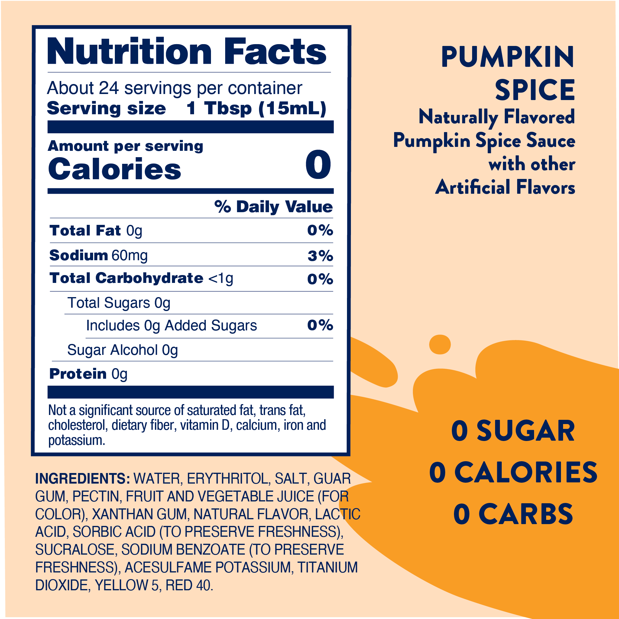 Jordan's Skinny Mixes - Wholesale Caramel Sauce - Sugar Free Pumpkin Spice Sauce6