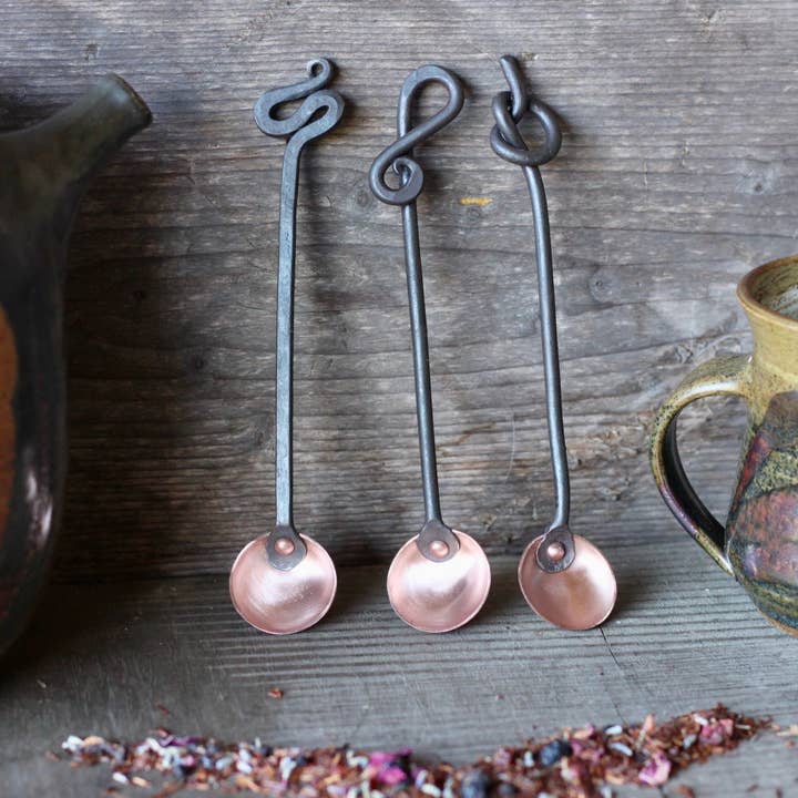 Wicks Forge - Vente Cuillère doseuse - Cuillères à café en cuivre et en acier (1 c. à thé)7
