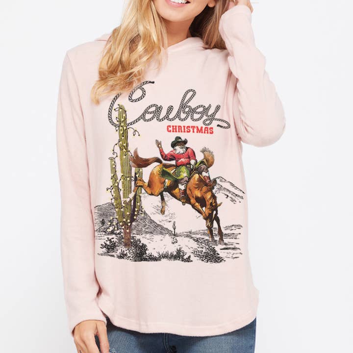 T727G10009 - Holiday Season Langærmet hættetrøje til kvinder for engroshandel hos Phil Love