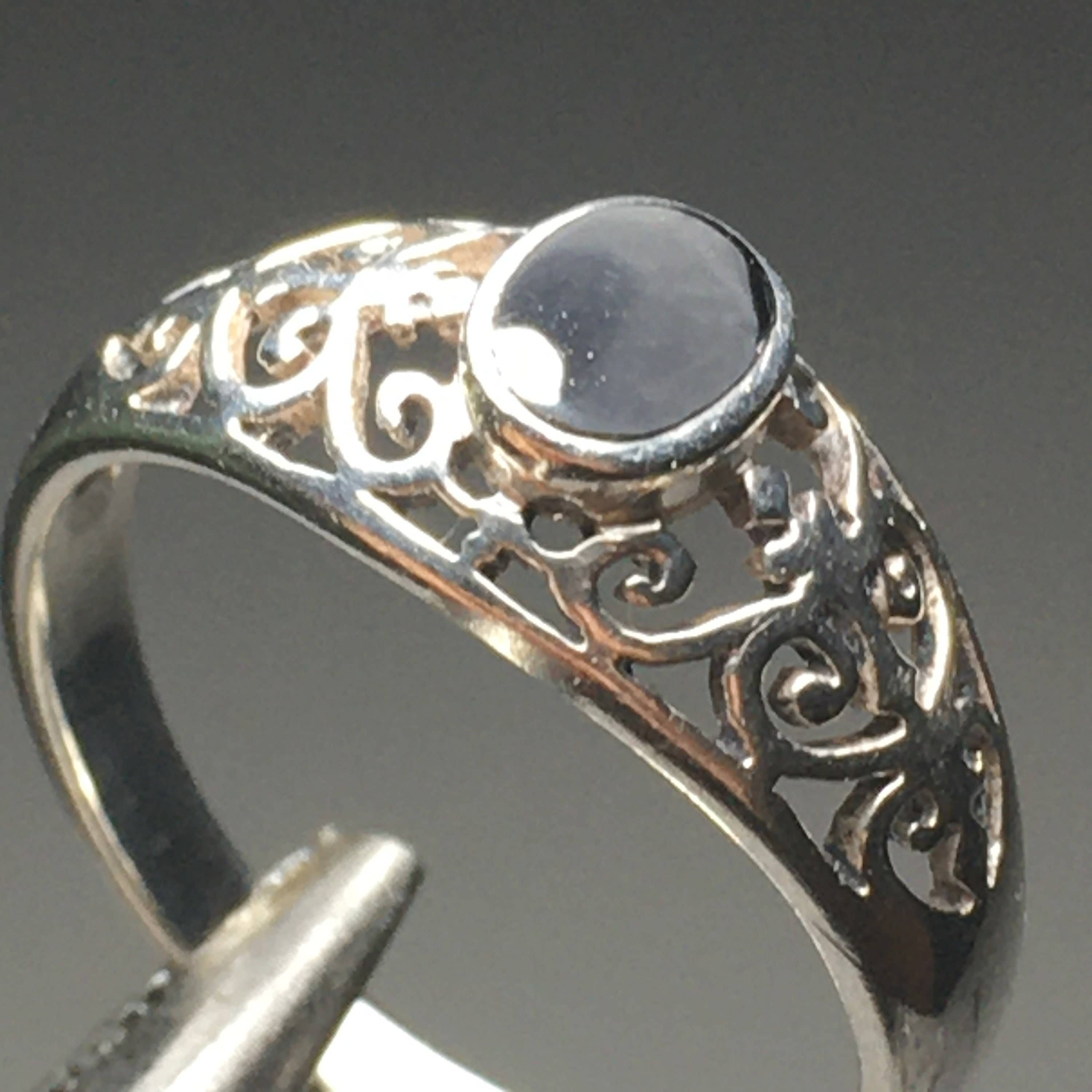 Wildheart Crystals - Wholesale Cocktail/Statement Ring - Onyx Sterling Silver Ring (Size 9)4