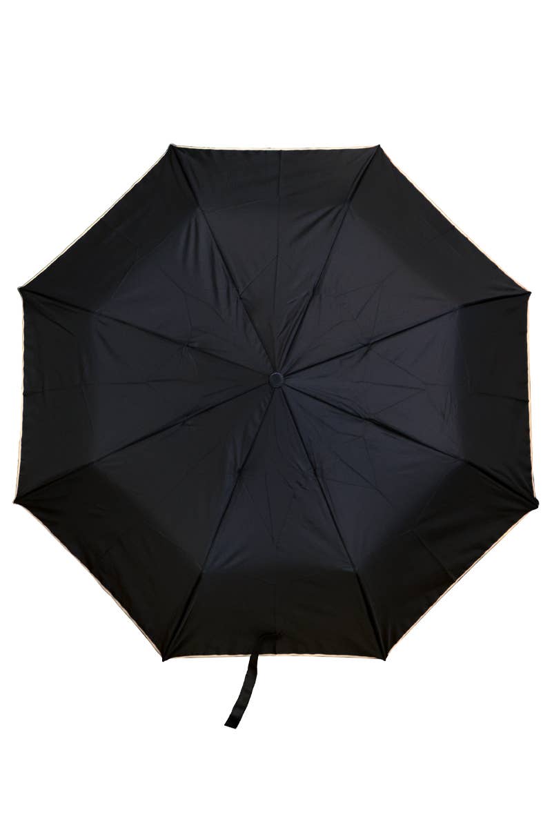 Cap Zone - Wholesale Umbrella - Unisex - Solid Khaki Outline Compact Travel Size Umbrella3