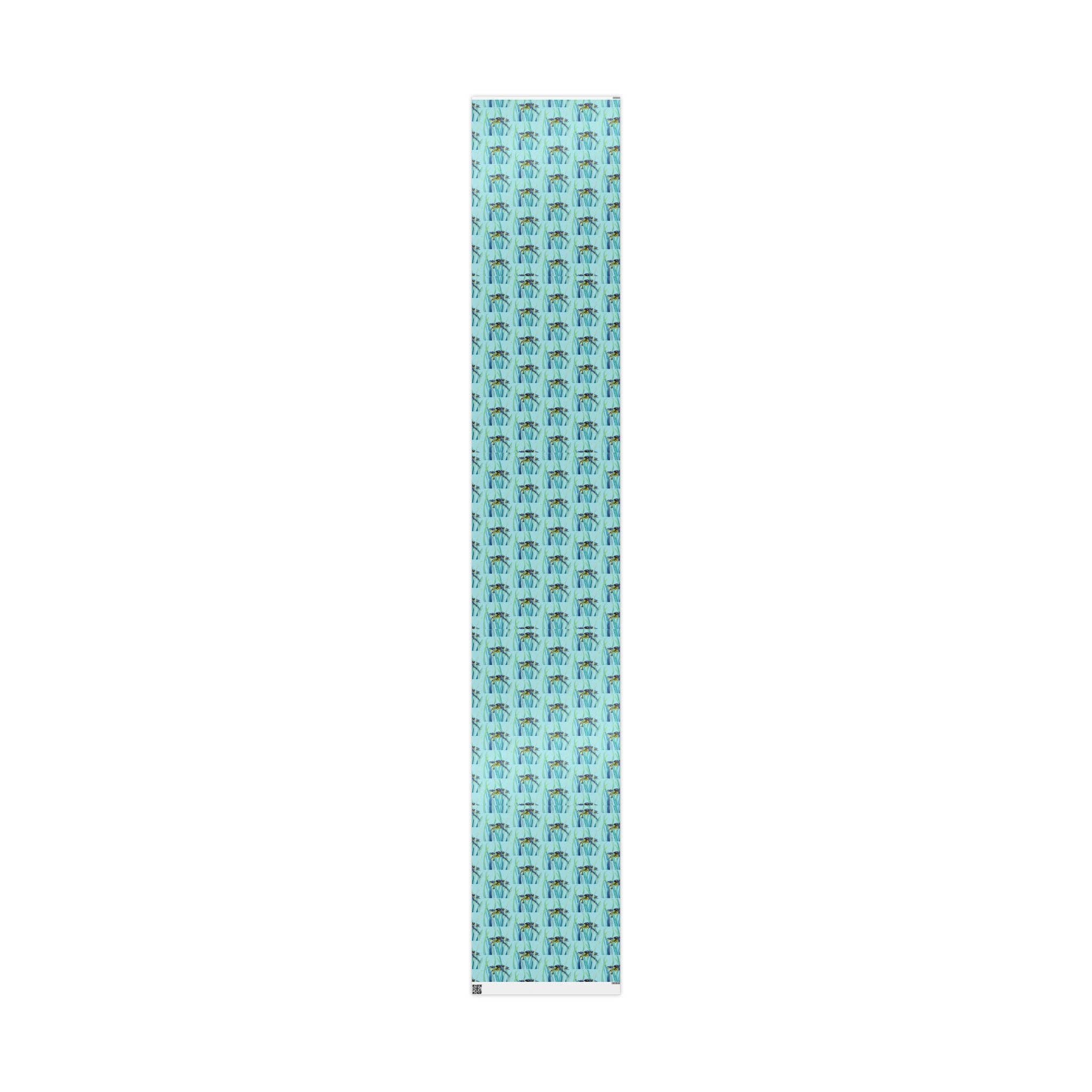 Blue Cava - Wholesale Flat Wrap - Swimming Sea Turtle Wrapping Paper7