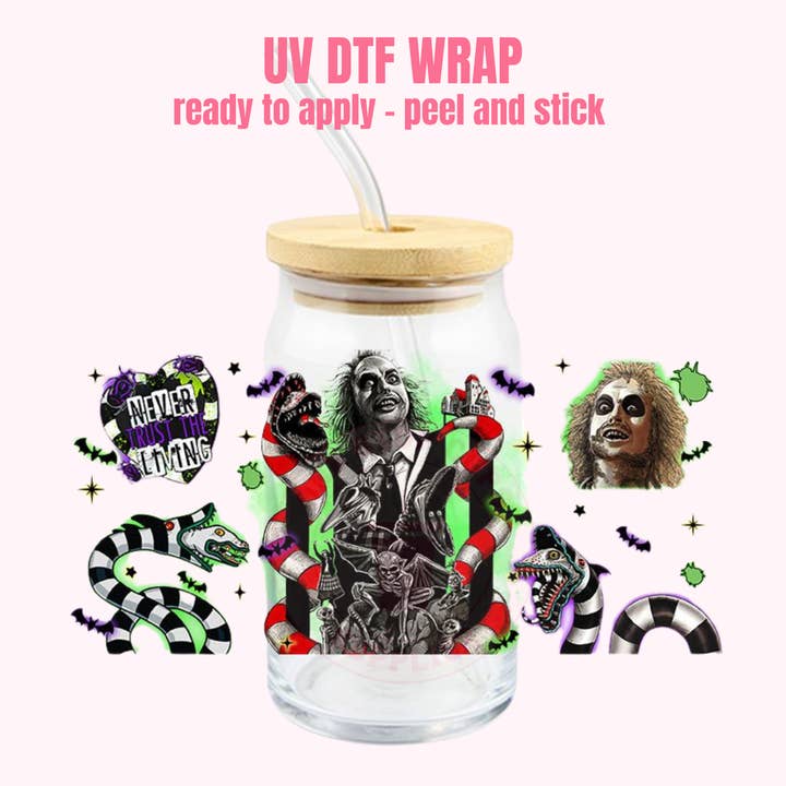 UV DTF Cup Wrap Halloween 135 for wholesale by One Stop Cups