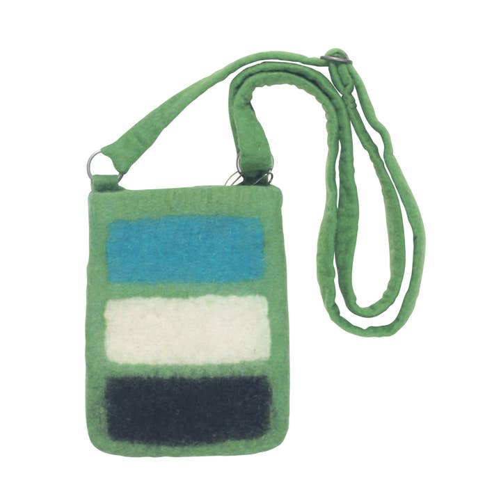 Minamalist Moderna Kelly Wool Felt crossbody bag hand felt for wholesale by Erik & Mike