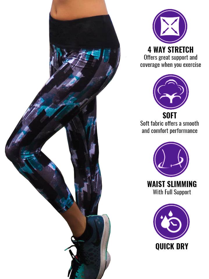 Printed F/L High Waisted leggings for wholesale by LaSculpte