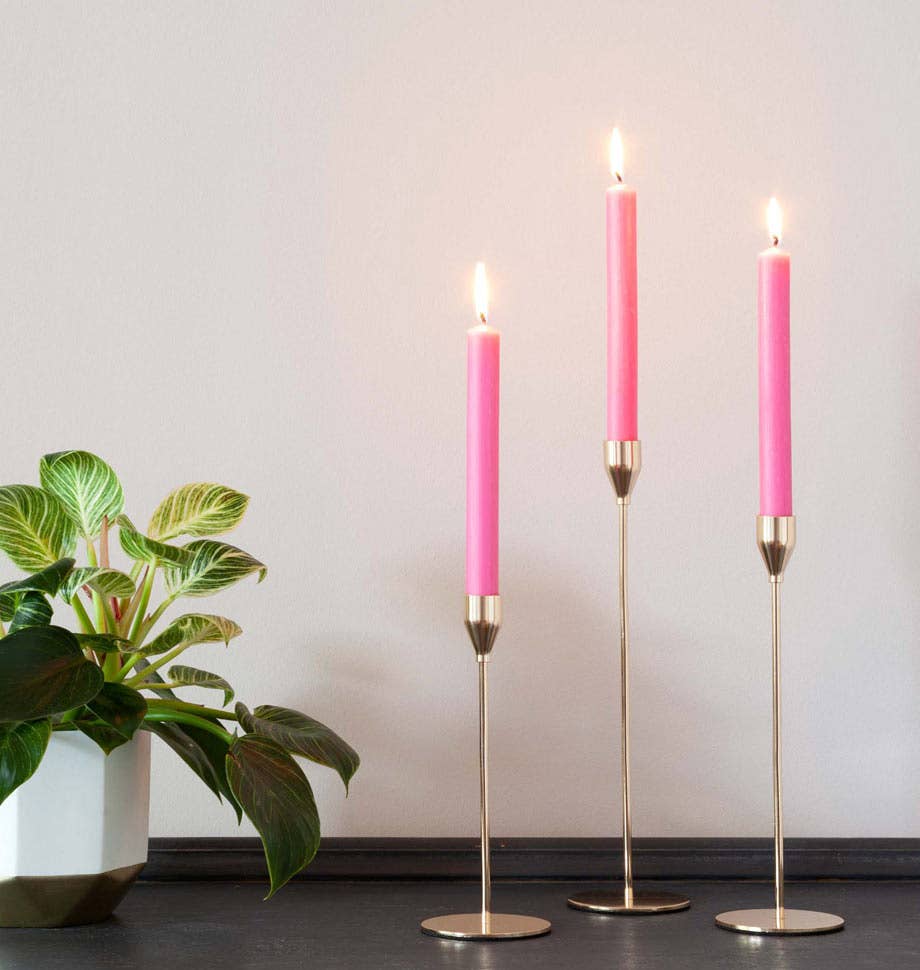 Shearer Candles - Wholesale Tapered Candle/Candlestick - Deep Pink 8 inch Dinner Candles x 201