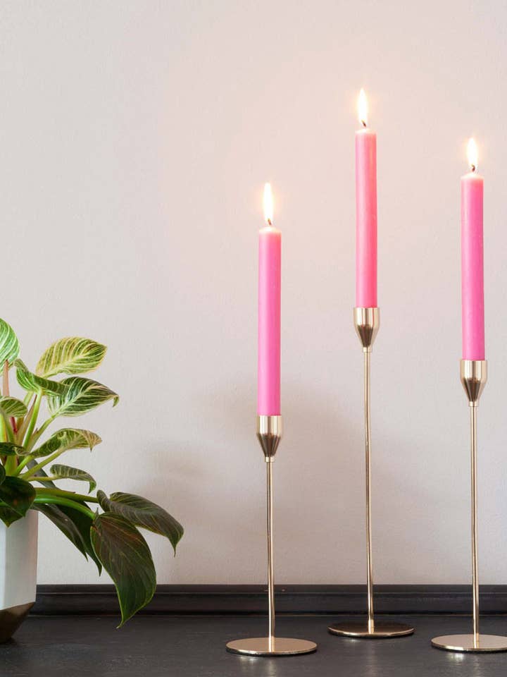 Velas de Jantar Rosa Profundo 10" x 6 por atacado de Shearer Candles