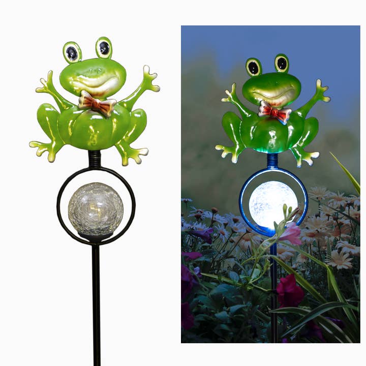 Forever Gifts Inc. - Wholesale Garden/Lawn Stake - Frog Solar Garden Stake Light