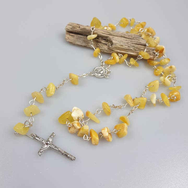 AmberLithuania - Wholesale Prayer Beads Necklace - Amber Rosary, Prayer Items, Gemstone rosaries. Christenning