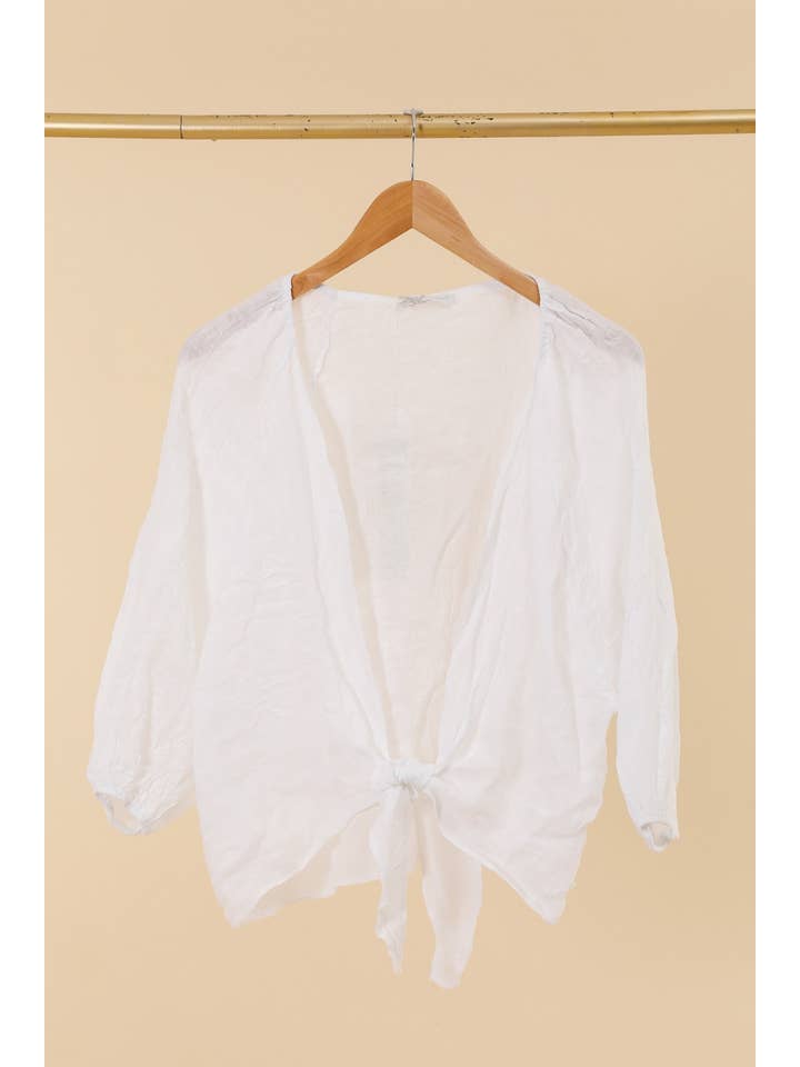 la maison des fibres naturelles - Wholesale Blouse - Women's - Linen wrap top 621286 100% linen