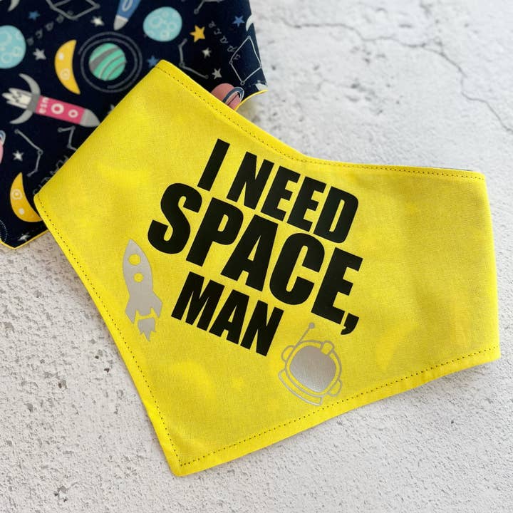 Baxter's Boutique - Wholesale Pet Bandana - Dog - Bandana | I Need Space, Man - Nervous Dog Bandana
