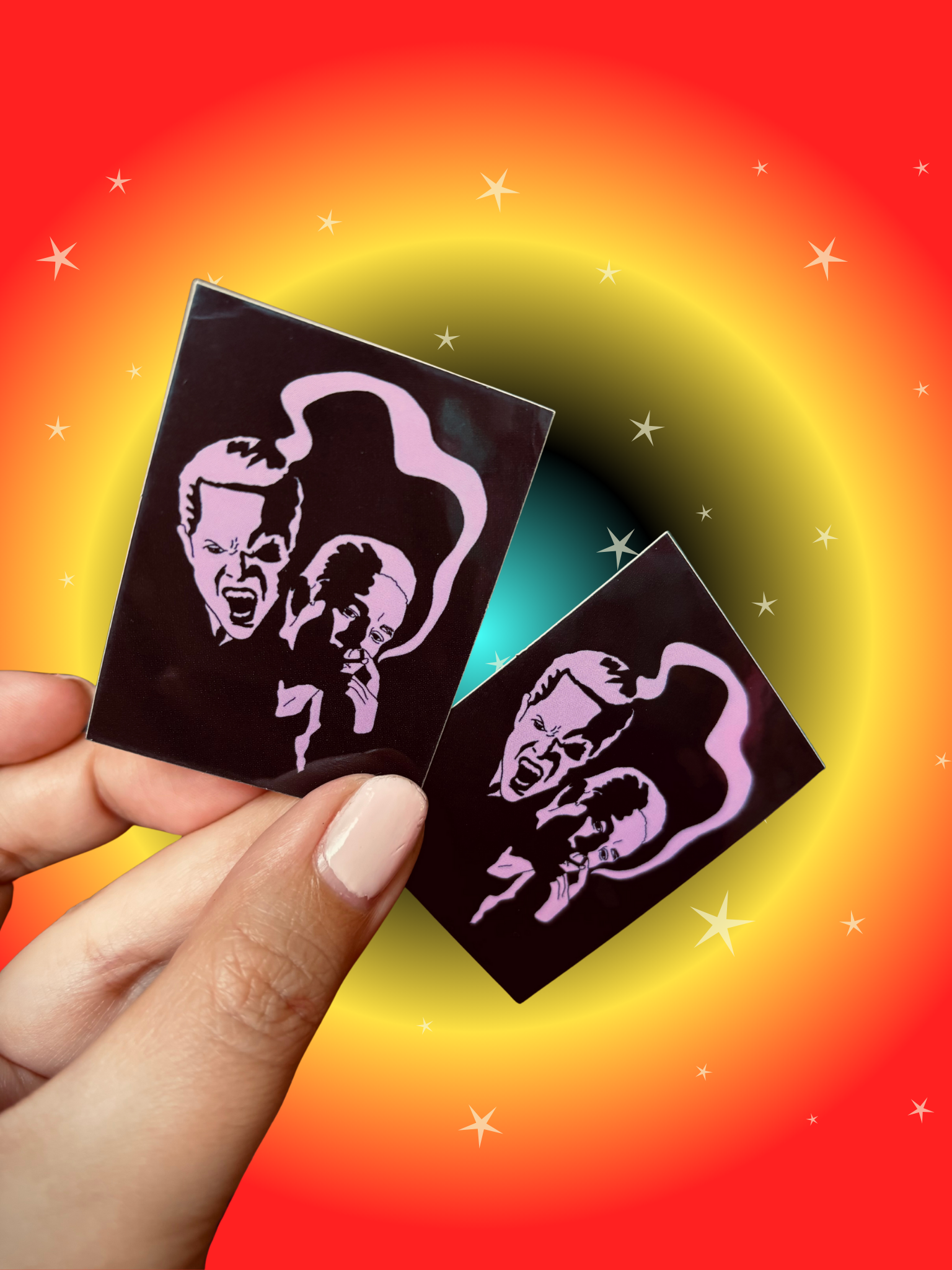 Haunted Fembot - Wholesale Sticker - The Monster or The Man Spike Sticker2