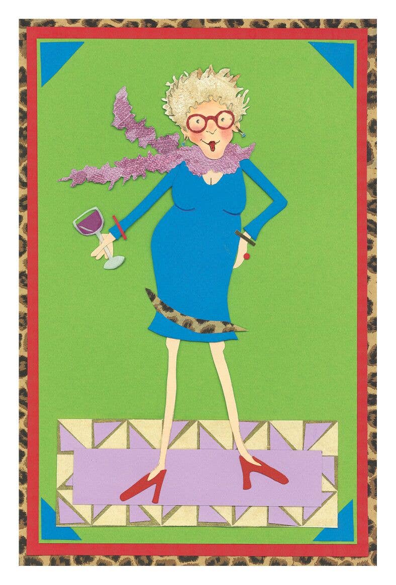 Iddy biddy boo design - Wholesale Birthday Card - Wine Diva Card  0