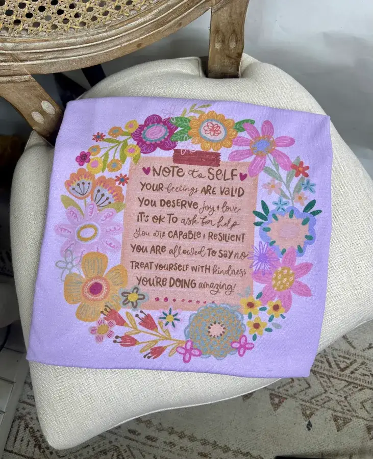 Lilac Note to Self (Gildan Tee) for wholesale on Faire0