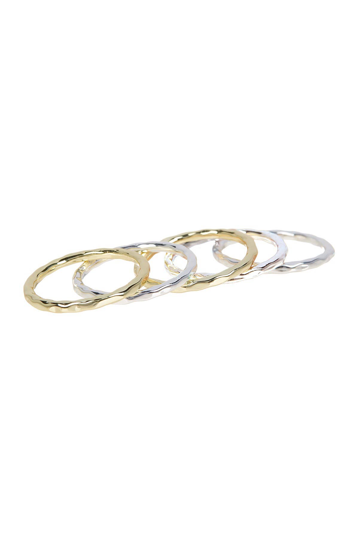 Zoey Simmons - Wholesale Band/Stacked Ring - Tri Tone 5 Pc Stack Ring Set - SF1