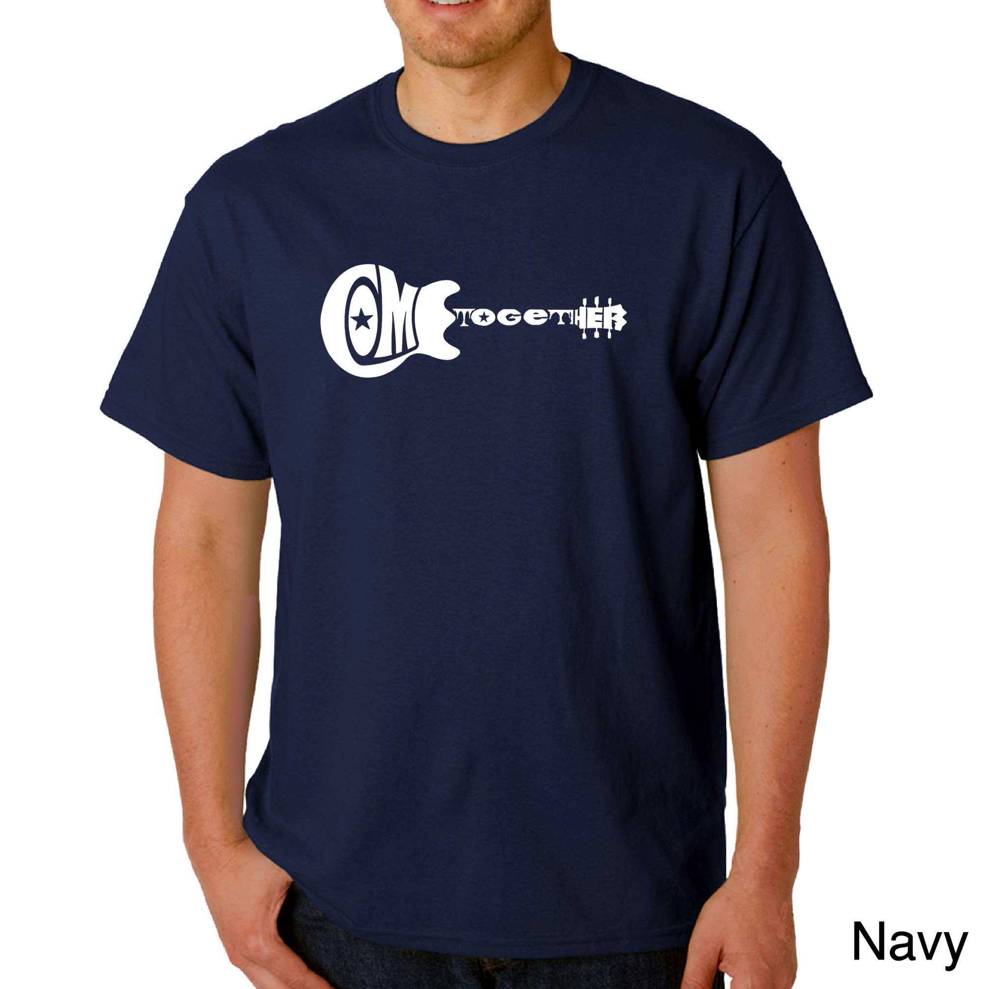 LA Pop Art - Wholesale Screen Printed T-Shirt - Men's - LA Pop Art Men's Word Art T-shirt - COME TOGETHER1