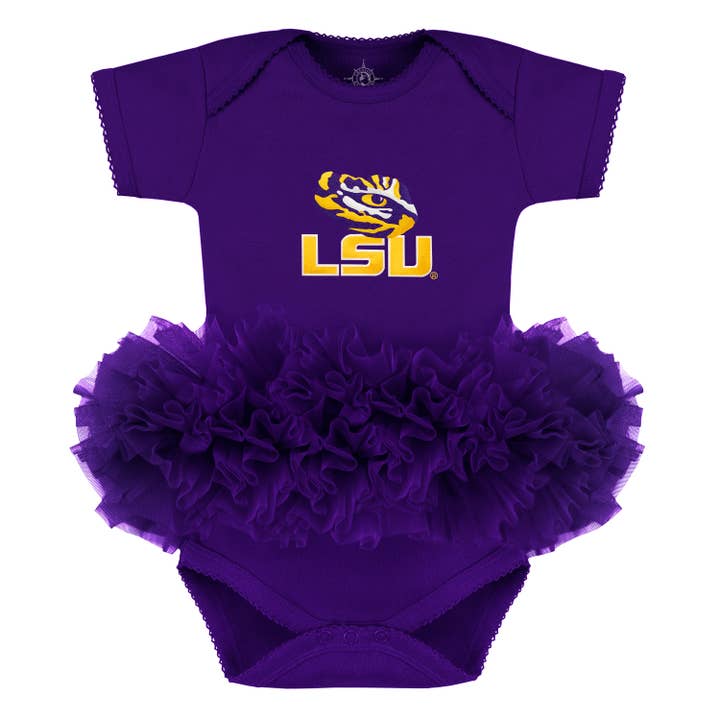 LSU Tigers Infant Tutu Bodysuit for wholesale by Creative Knitwear