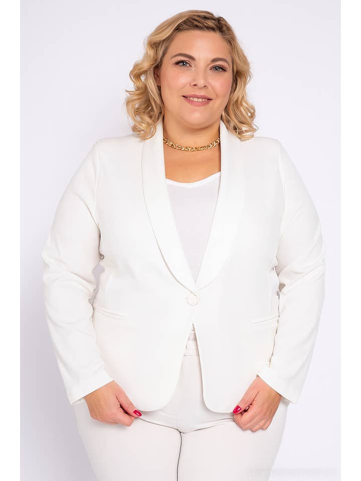 Afinity - Wholesale Blazer - Women's - Plus size blazer A6191GT– Elegance and comfort combined4