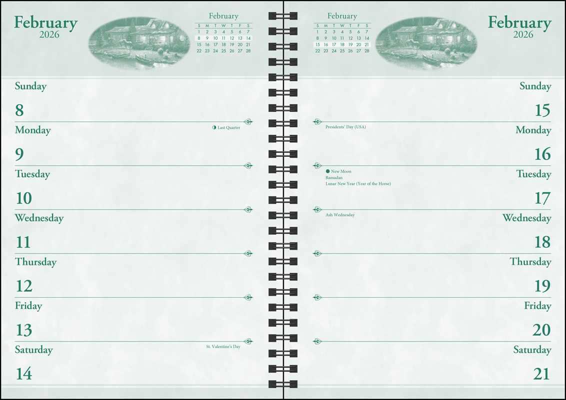 Simon & Schuster - Wholesale Calendar - Thomas Kinkade Studios 2026 Monthly/Weekly Engagement Calendar with Scripture by Thomas Kinkade2