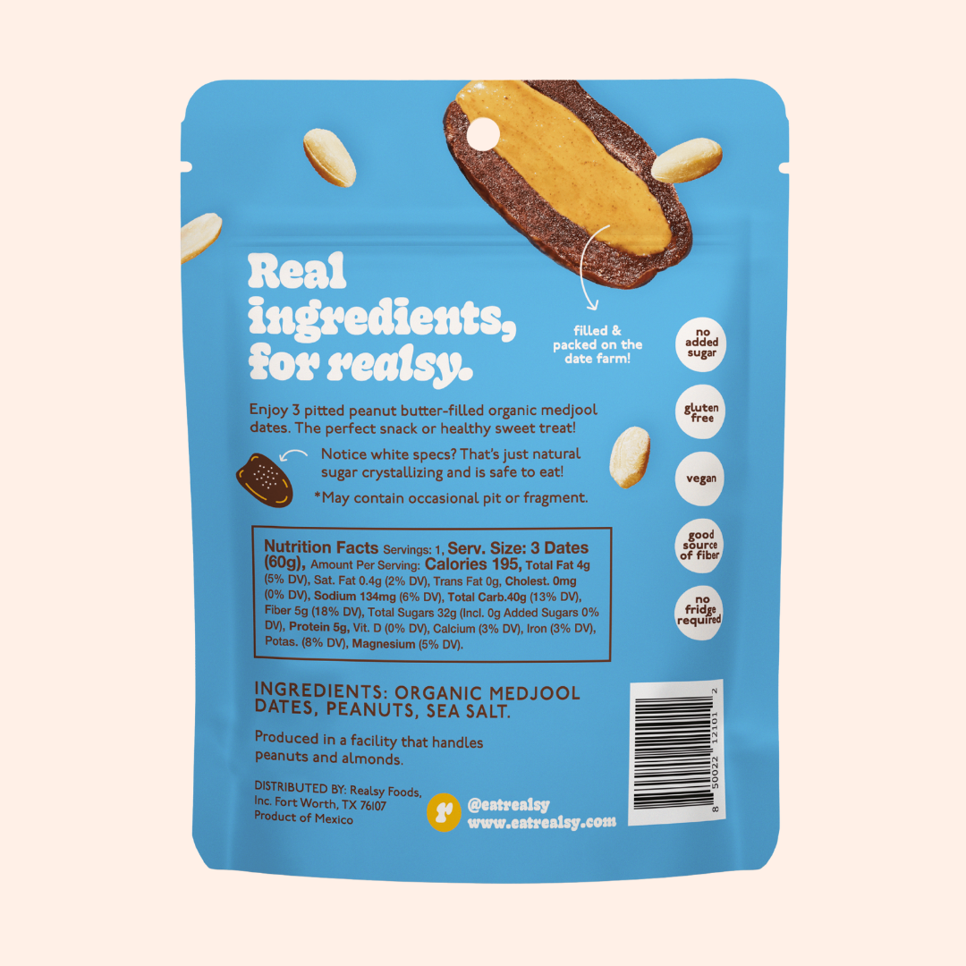 realsy - Wholesale Nuts - Peanut Butter Filled Medjool Date Snack Packs - 10 unit/case1