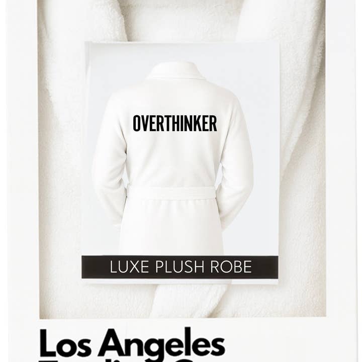 Luxe Plush Robe - Overthinker for wholesale by Los Angeles Trading Company