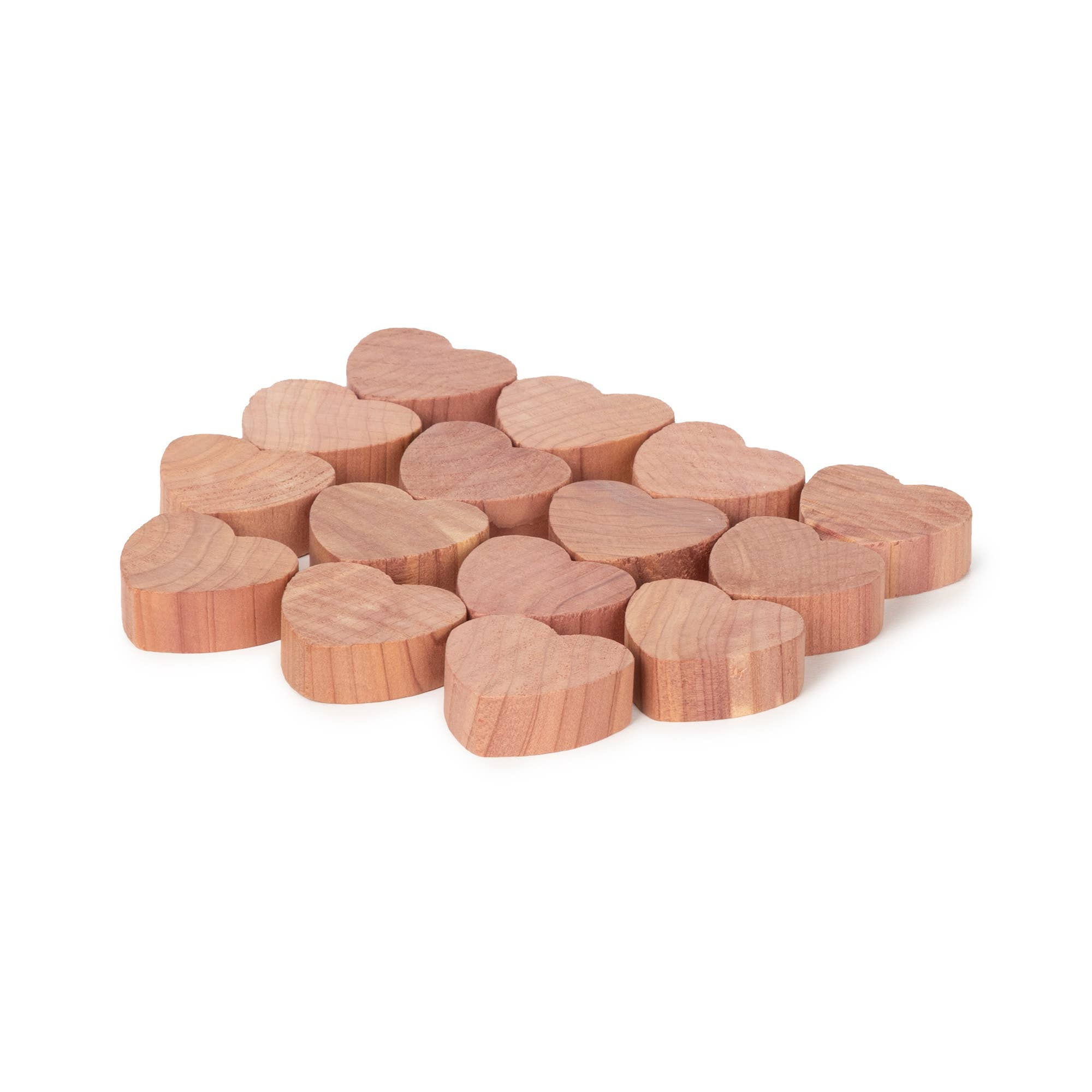 Compactor - Wholesale Anti-muggenspray - Pak van 15 x Natural Cedar Mothproof Hearts, bruin