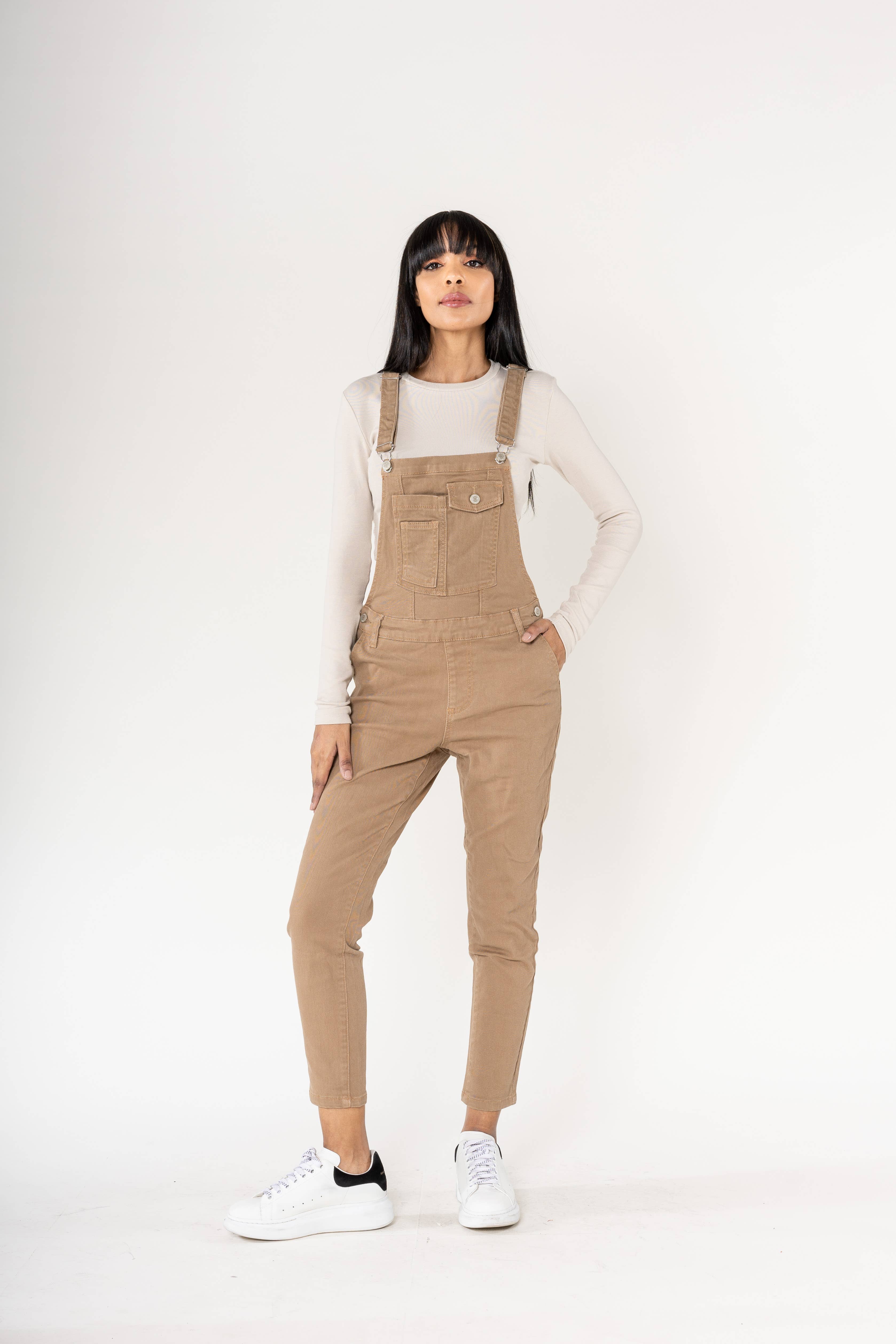 Nina Carter - Wholesale Overalls - Women's - S512 wide stretch boyfriend jean denim overalls9