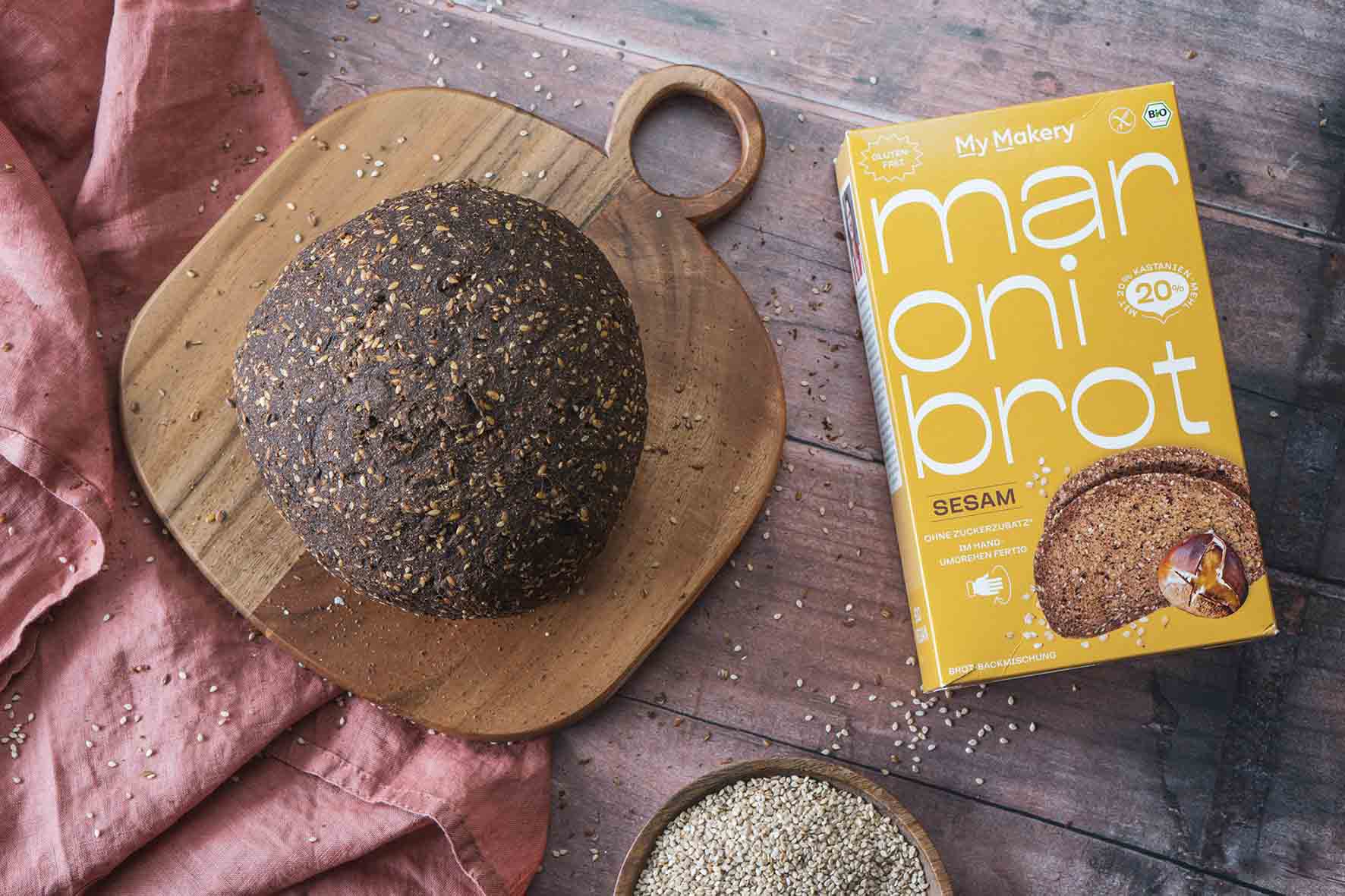 My Makery - Wholesale Bread Mix - organic chestnut bread baking mix sesame2