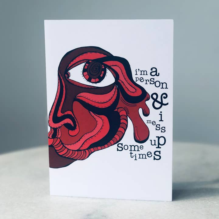 Sorry Greeting Card for wholesale by Stoodles