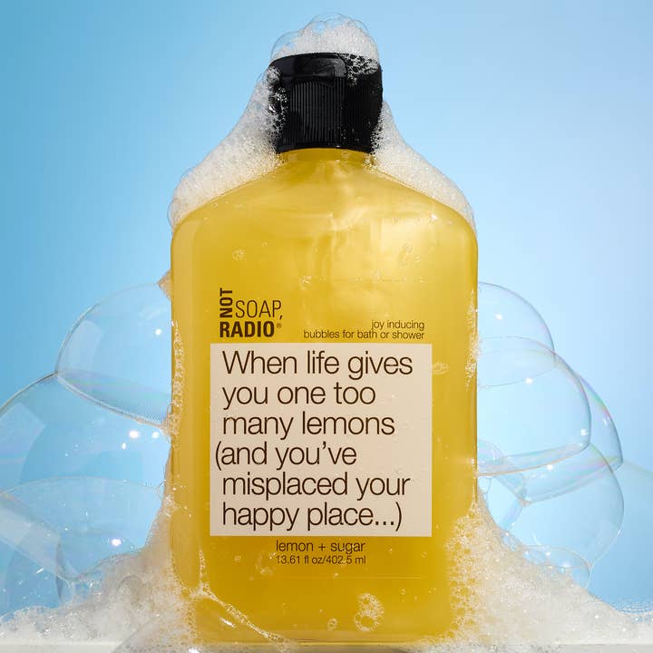 Når livet giver dig lidt for mange citroner... bade- og brusegelé for engroshandel hos Not Soap, Radio