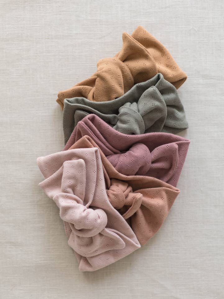 Diadema con lazo de algodón tipo pointoille para venta al por mayor de PETITE EvelinaApparel