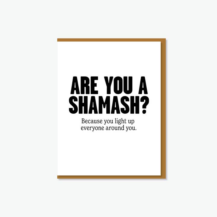 Everyday Yiddish - Wholesale Hanukkah Card - Shamash Hanukkah Card